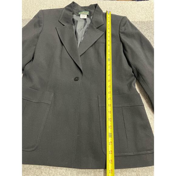 VTG Harve Benard By Benard Holtzman Blazer Womens Sz 10 Wool Single Button Black - Picture 3 of 8
